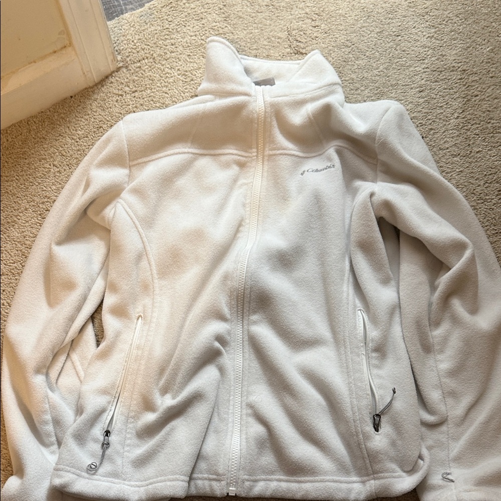 Columbia Soft White Fleece Jacket